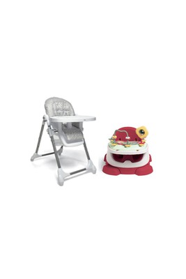 Baby Bug Cherry with Grey Spot Highchair
